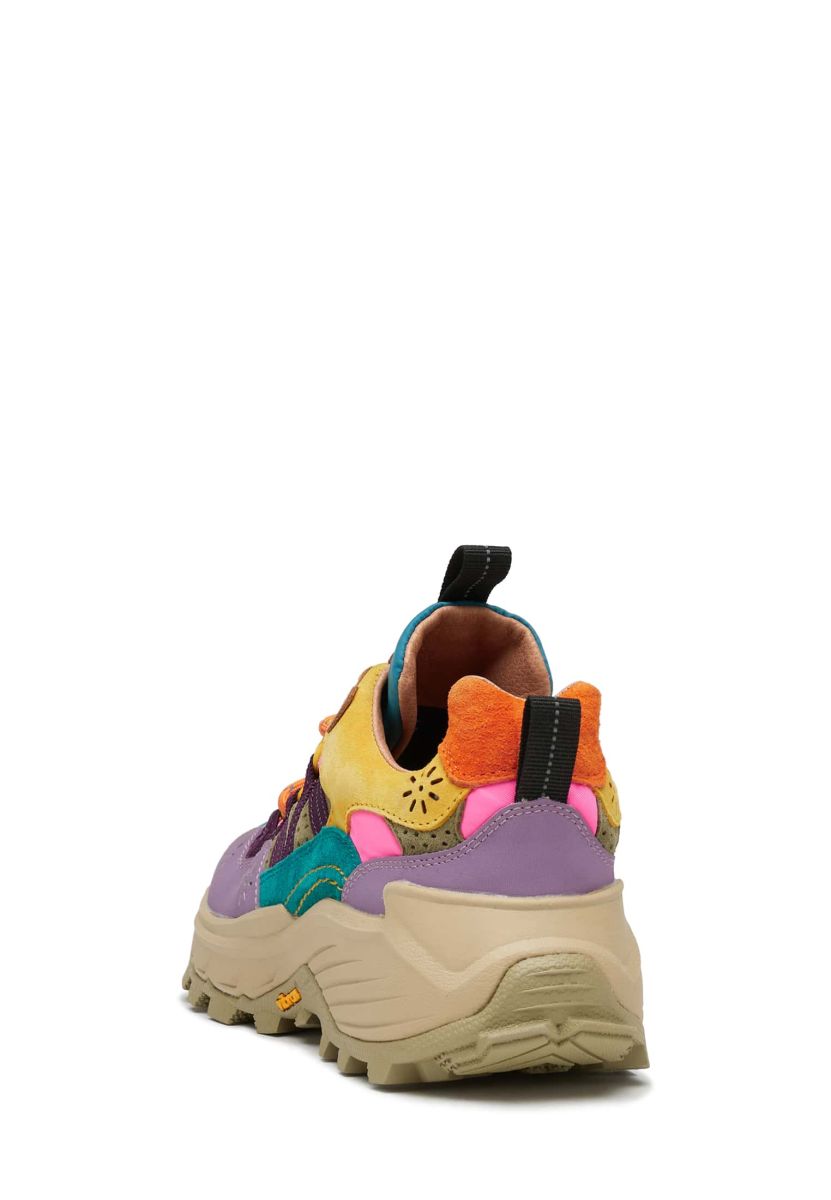 Beige / Aqua Green Flower Mountain IWANO Women Sneakers | 068-AGOPUN