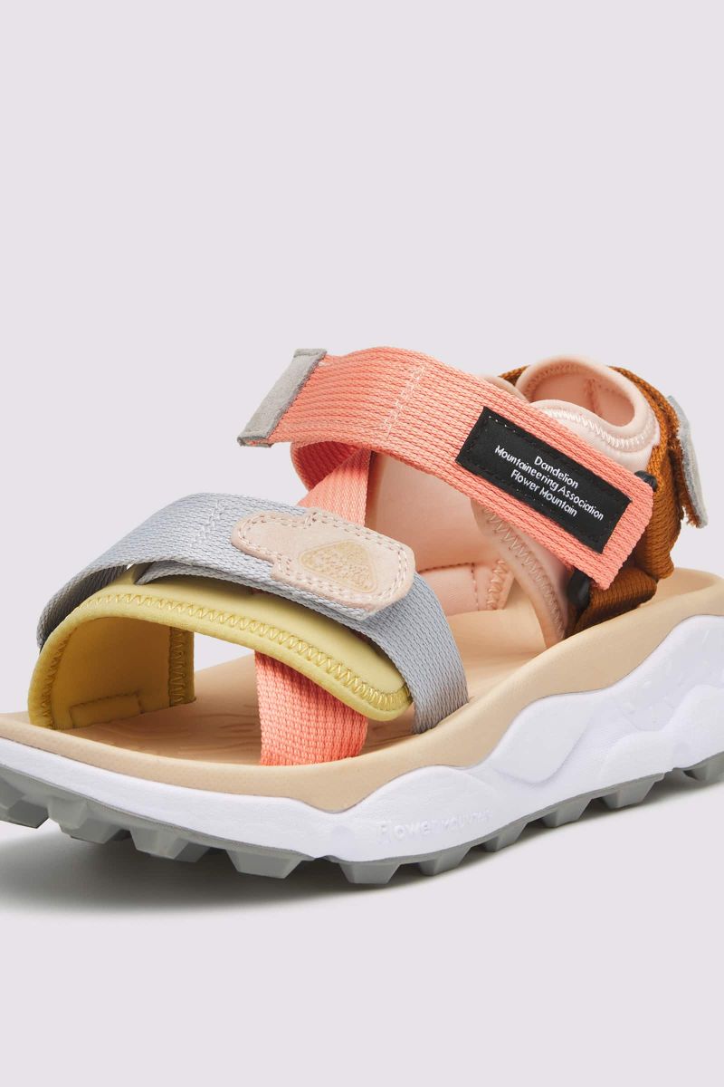 Beige / Salmon Flower Mountain NAZCA 2 Women Sneakers | 483-NWKJGE