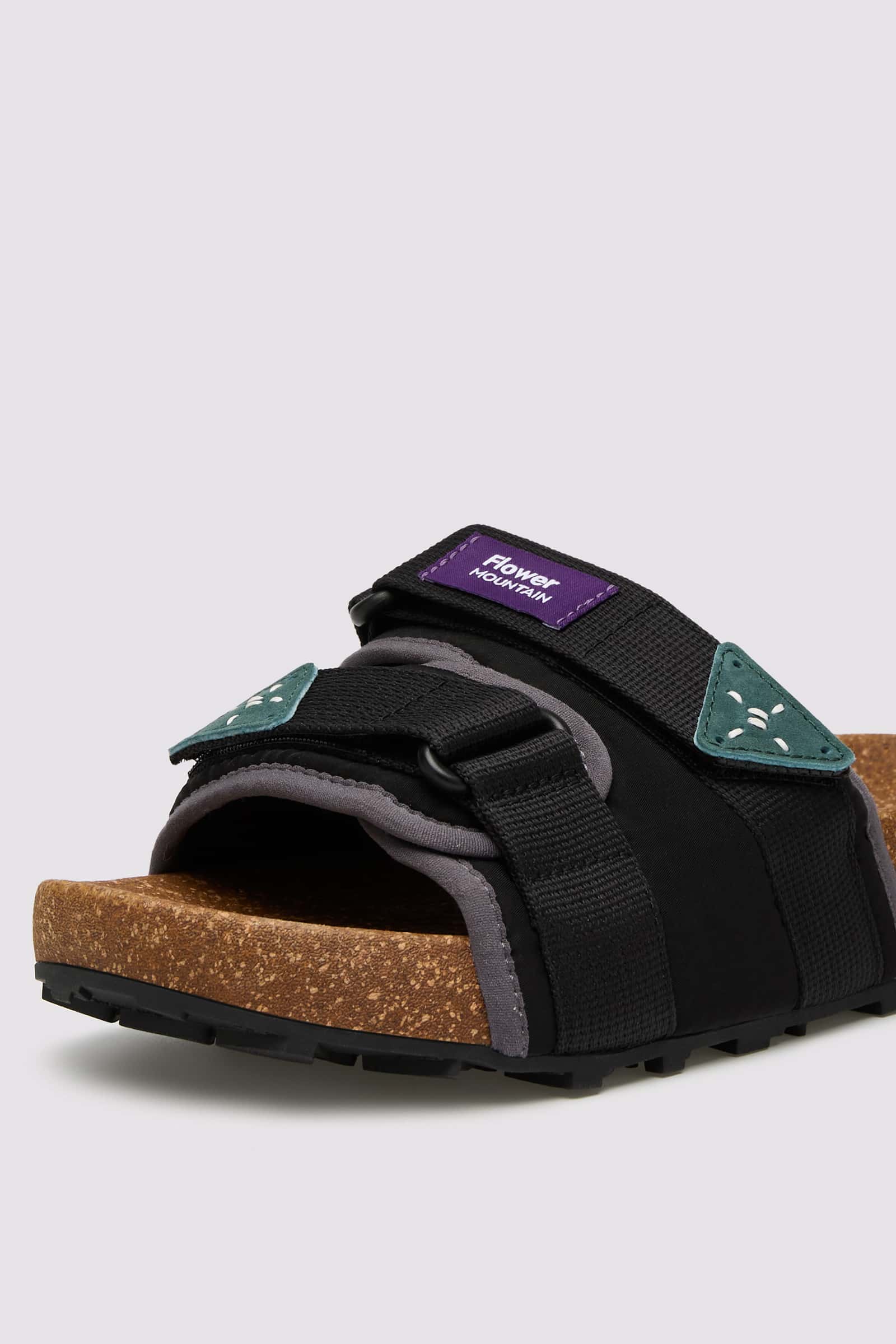 Black / Grey Flower Mountain NIWA SLIPPER UNI Men Slippers | 901-UIXNFY