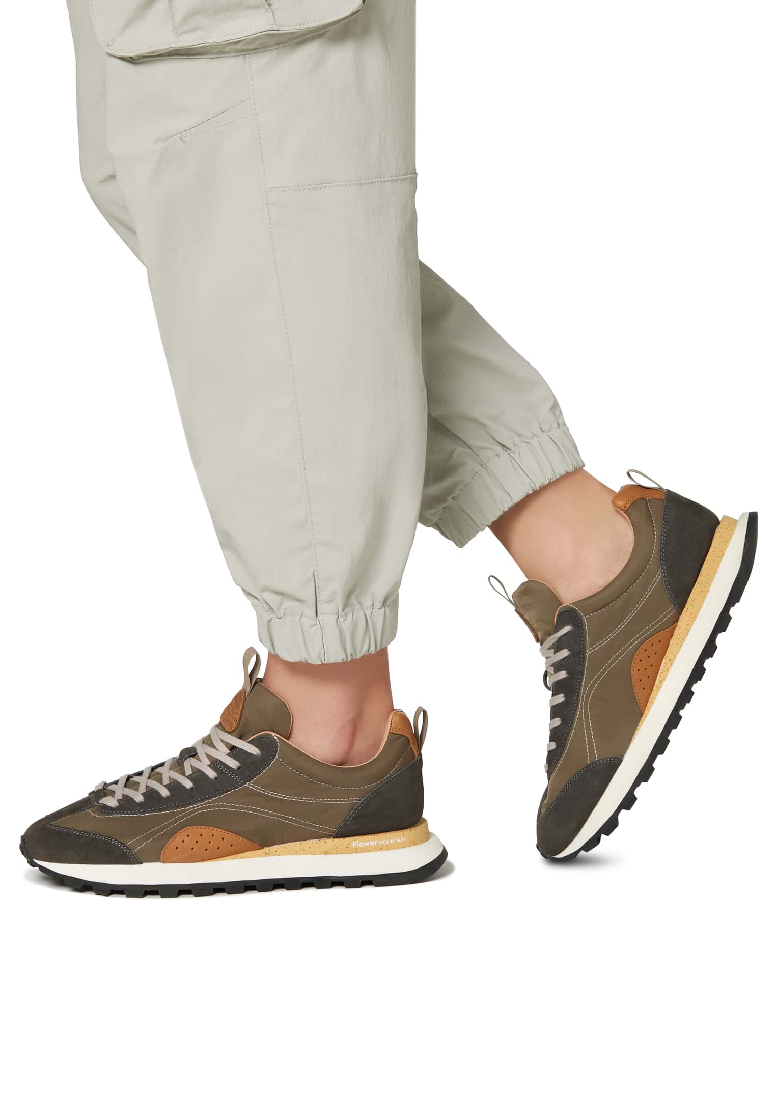 Brown Flower Mountain NEW ASUKA Men Sneakers | 385-QRKLHS