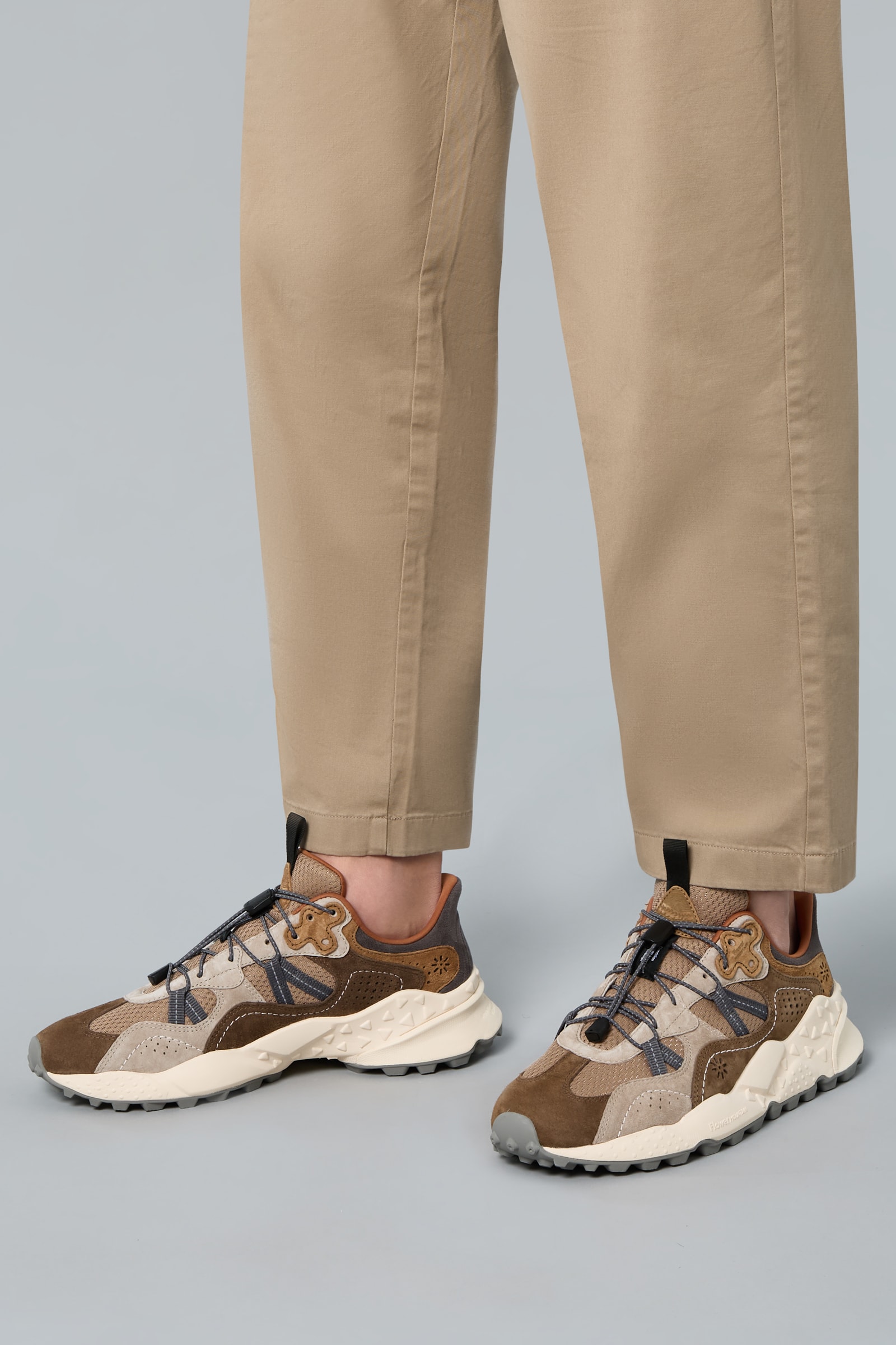 Brown Flower Mountain TIGER HILL Men Sneakers | 624-NIPHCM
