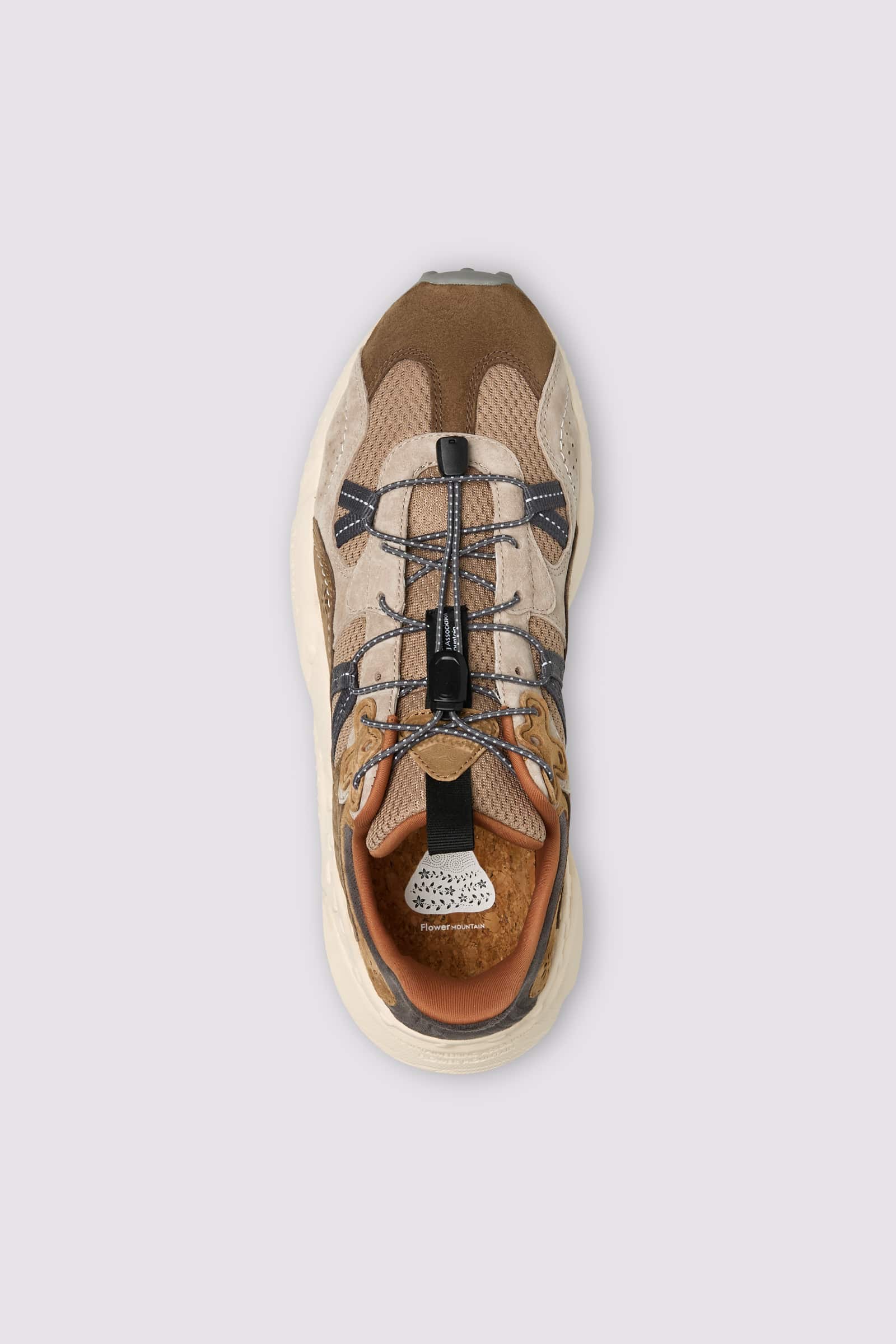 Brown Flower Mountain TIGER HILL Men Sneakers | 624-NIPHCM