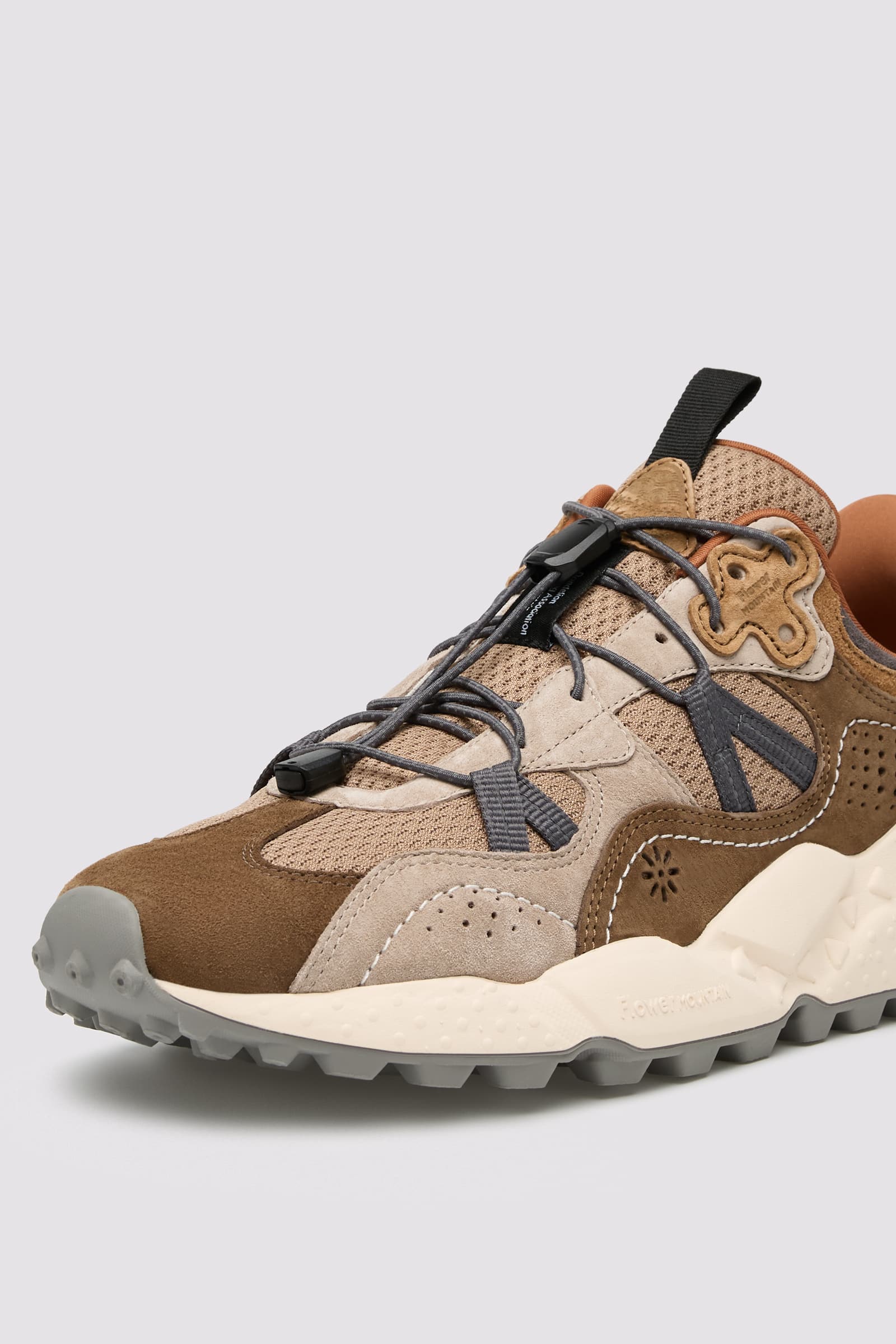 Brown Flower Mountain TIGER HILL Men Sneakers | 624-NIPHCM