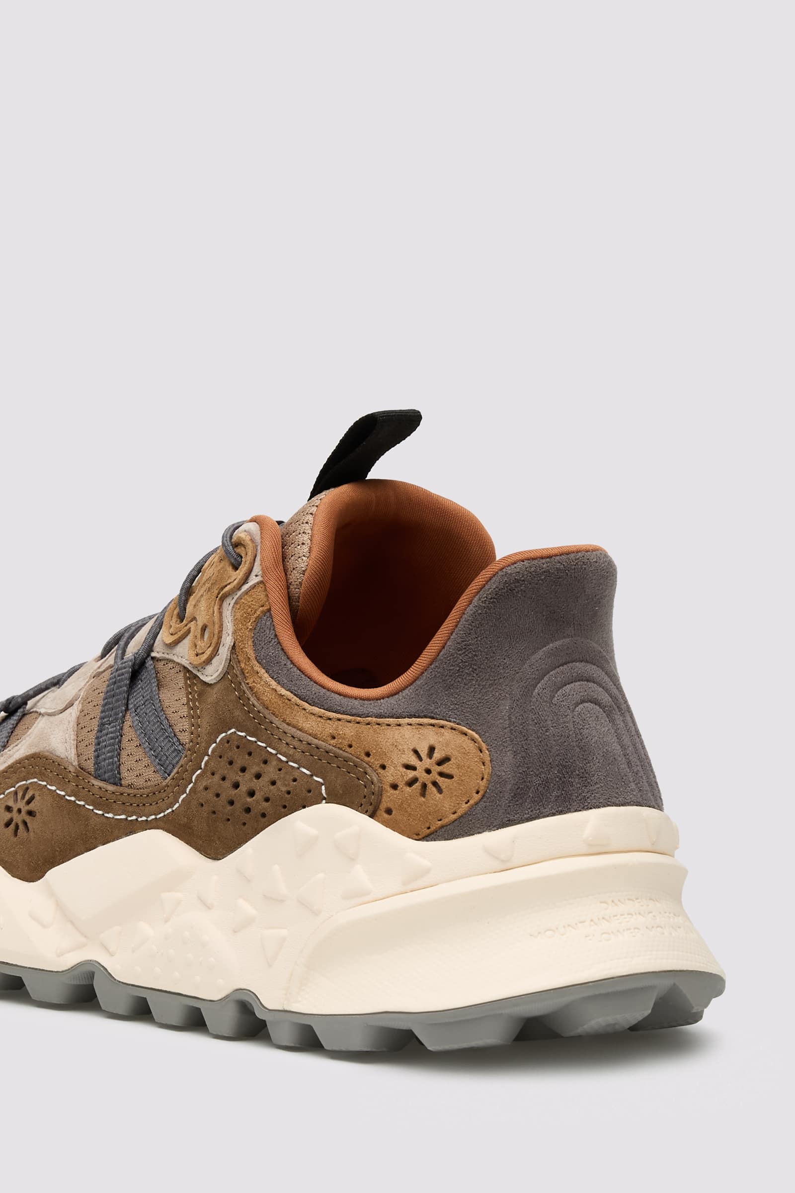 Brown Flower Mountain TIGER HILL Men Sneakers | 624-NIPHCM