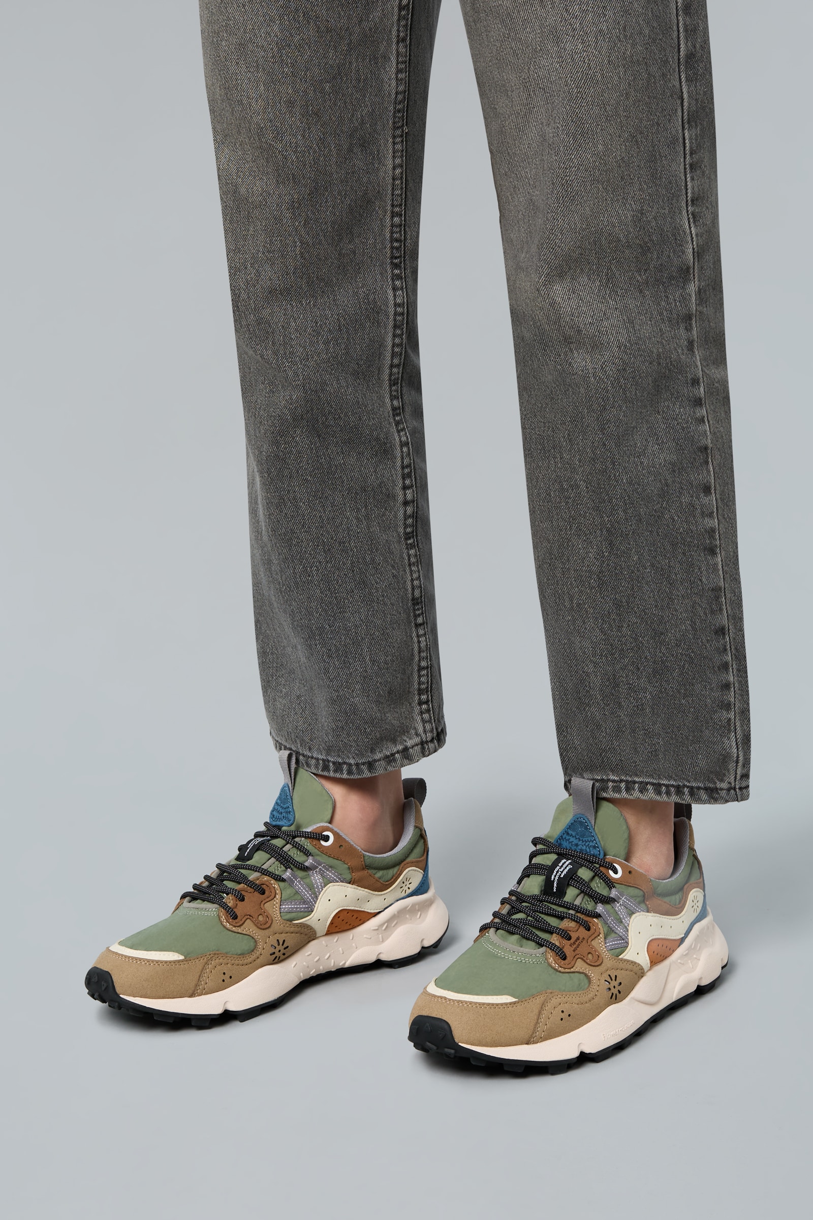 Brown Flower Mountain YAMANO 3 KAISO Men Sneakers | 534-ZEOGLA