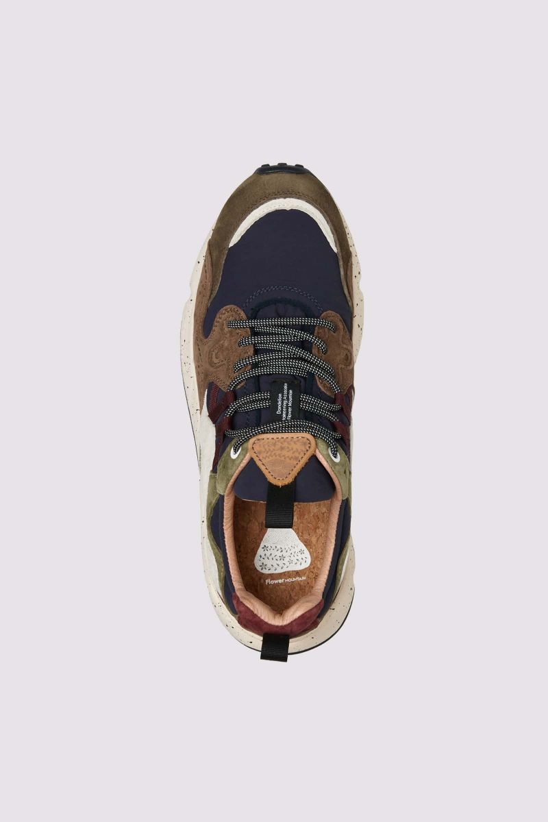 Brown / Navy Flower Mountain YAMANO 3 Men Sneakers | 390-CZHBNW