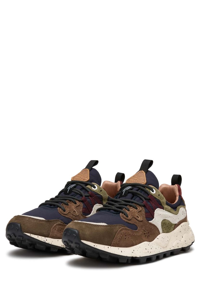 Brown / Navy Flower Mountain YAMANO 3 Men Sneakers | 390-CZHBNW