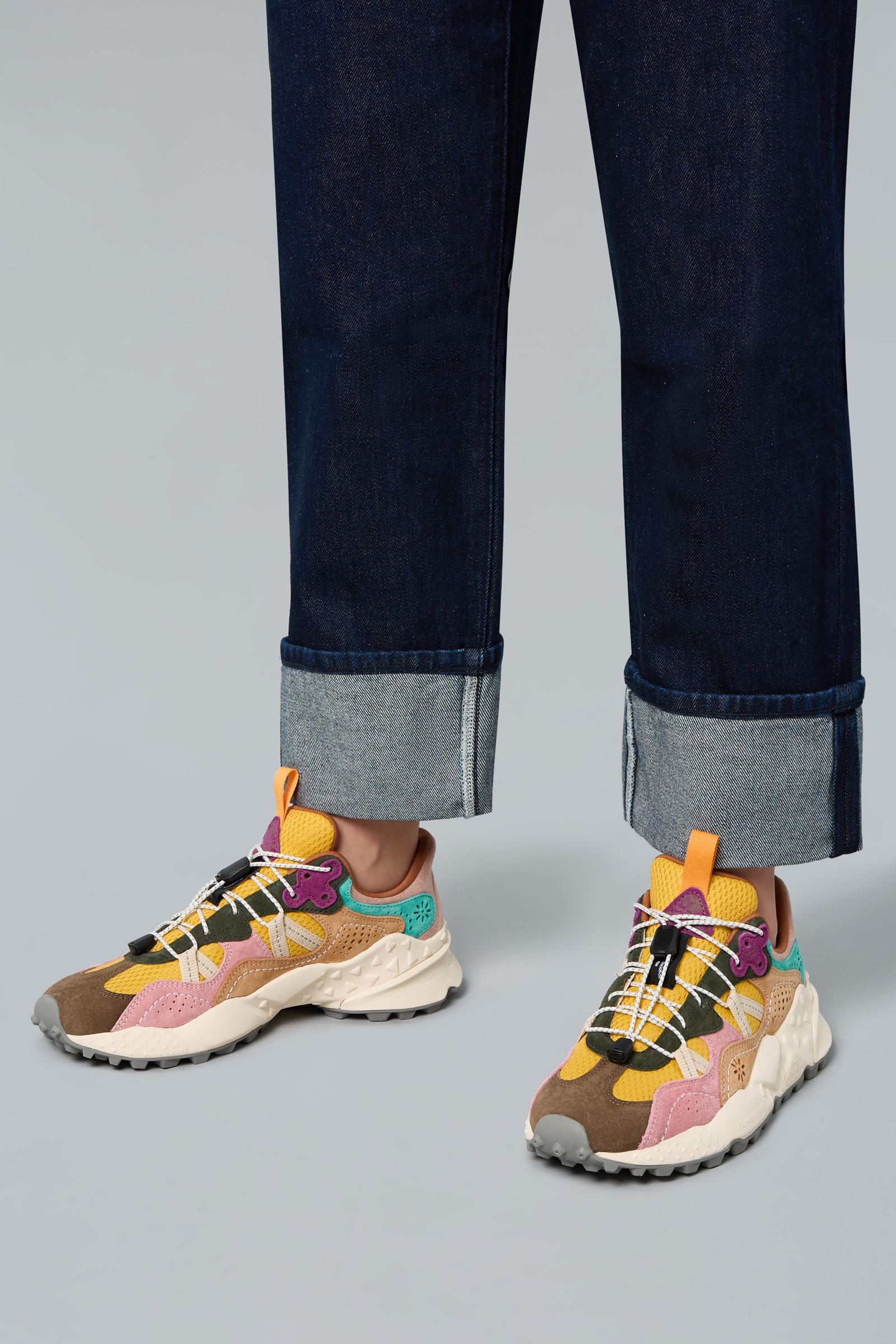Pumpkin Flower Mountain TIGER HILL Women Sneakers | 526-DLKMEO
