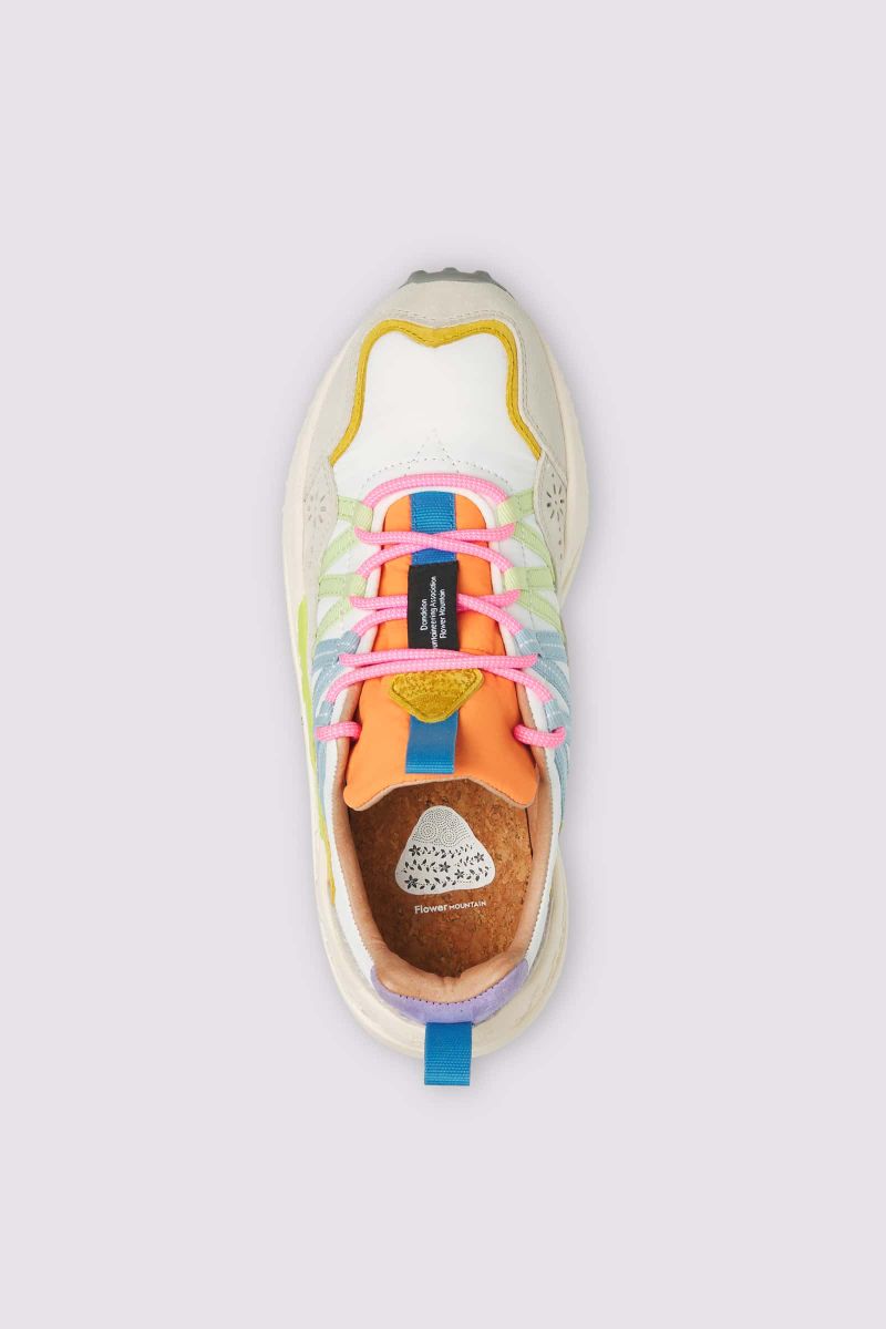 White / Salmon Flower Mountain WASHI Women Sneakers | 674-ITZEVB