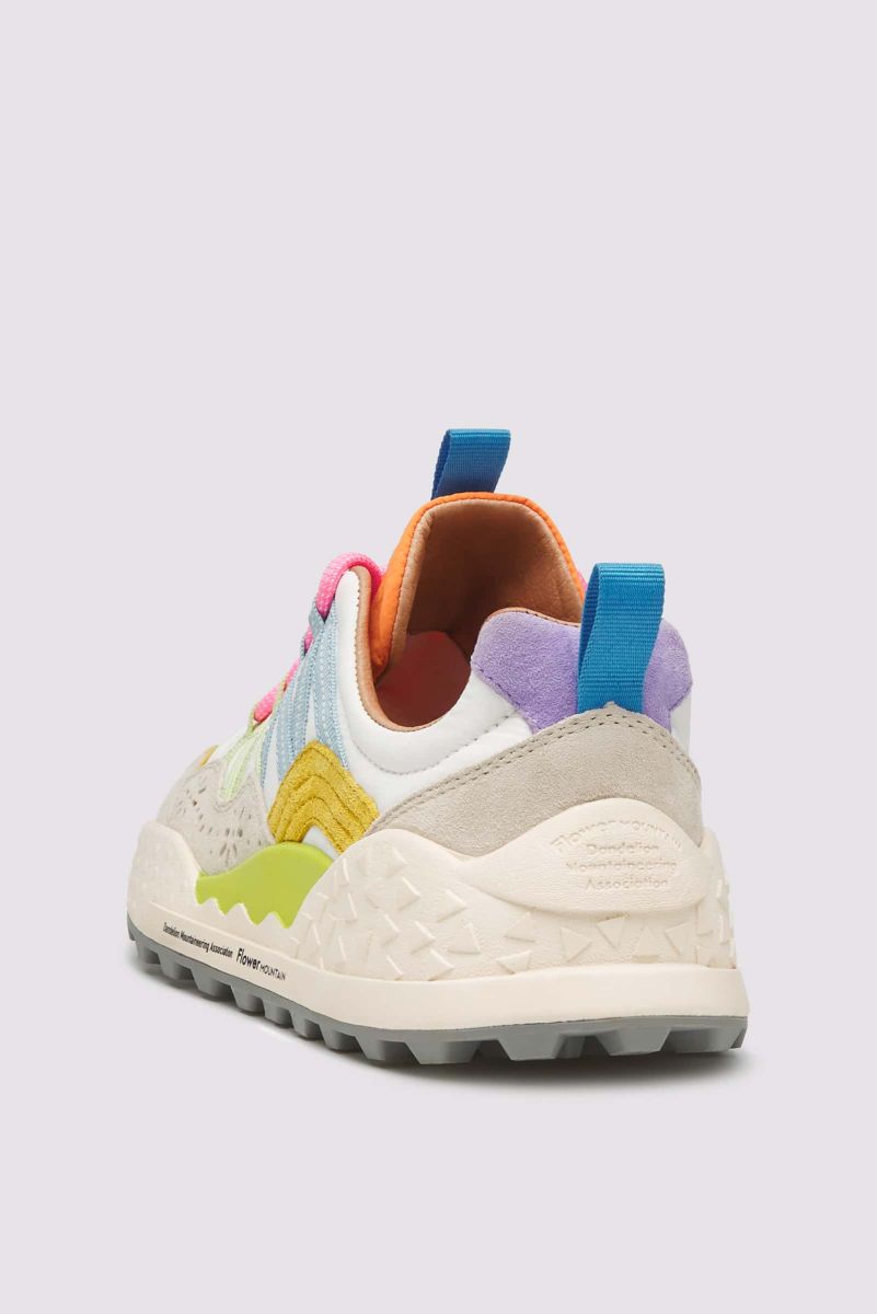 White / Salmon Flower Mountain WASHI Women Sneakers | 674-ITZEVB