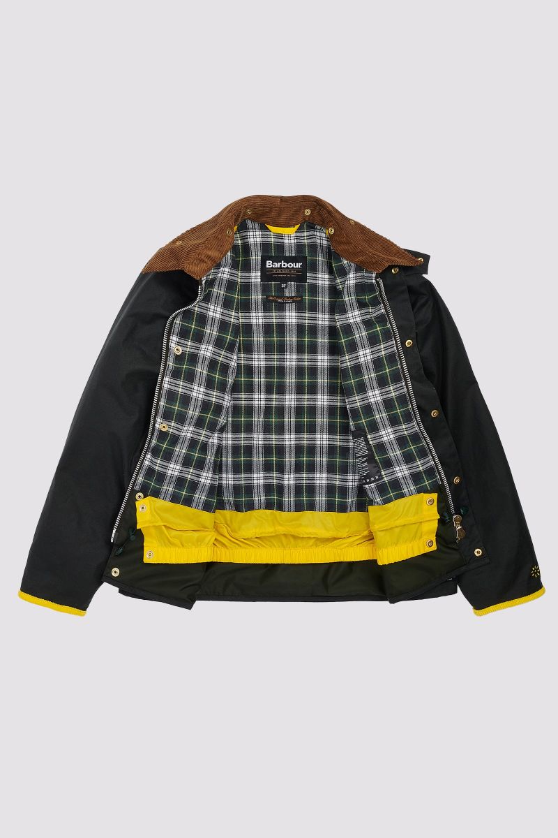 Yellow Flower Mountain BARBOUR X FLOWER MOUNTAIN Men Jacket | 428-GUFNDY